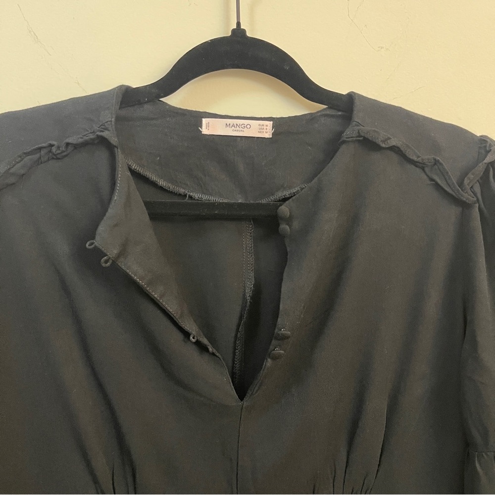 Mango Black Long sleeve Dress in size Medium - Picture 6 of 8